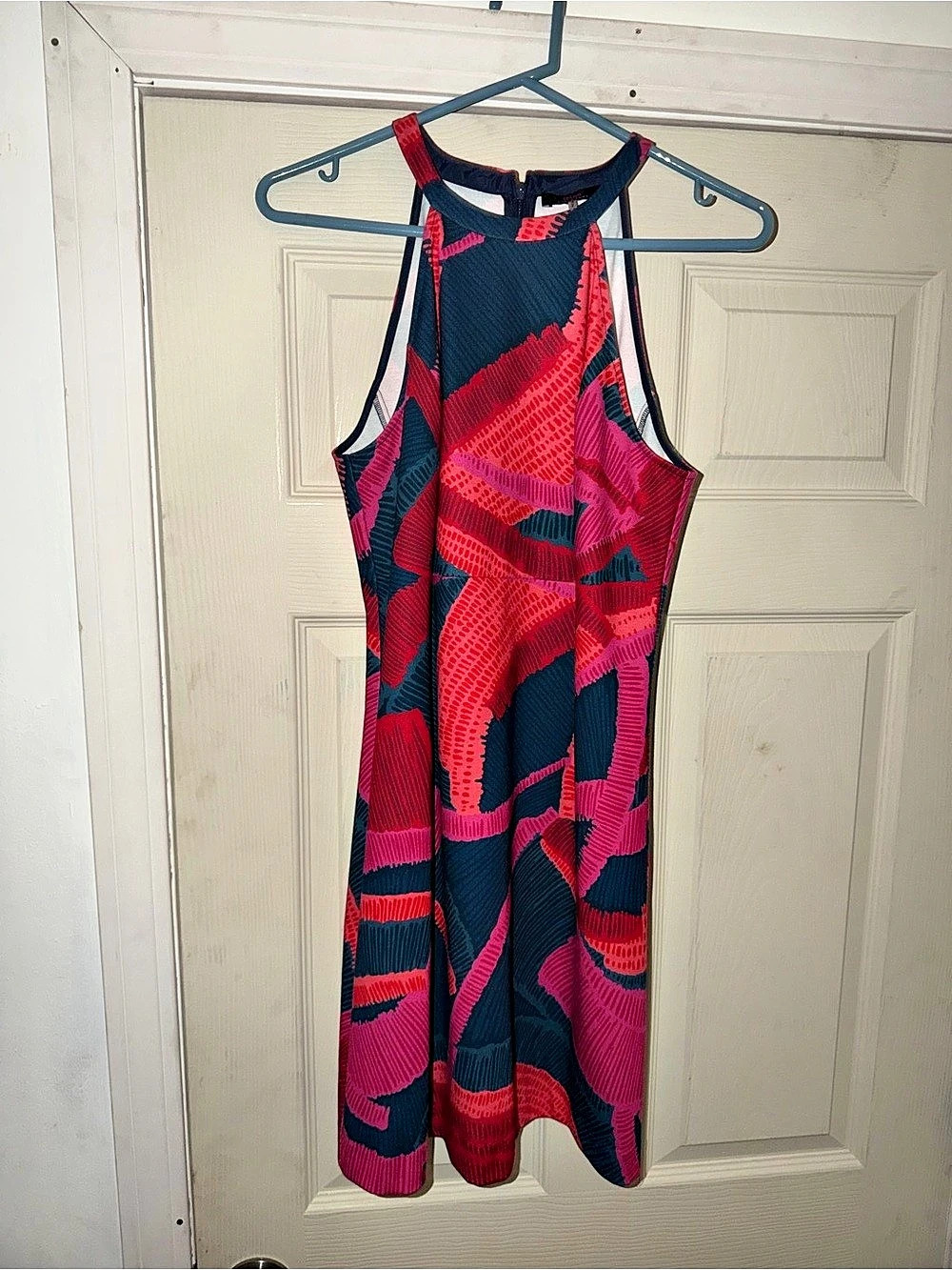 trina TURK Abstract Mini  Dress Pink & Blue Size 6